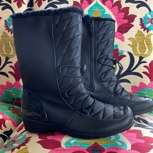 New TOTES Boots Size 6 Polly Black Winter Shoes Waterproof Zip Rain Snow boots